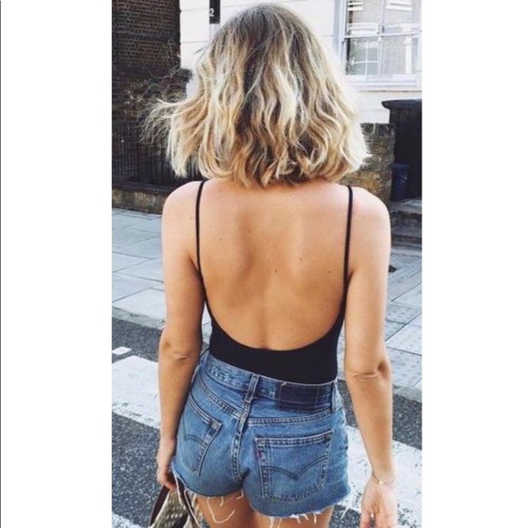 🔻SALE Olivia Open Back Bodysuit in Olive - Picture 3 of 7